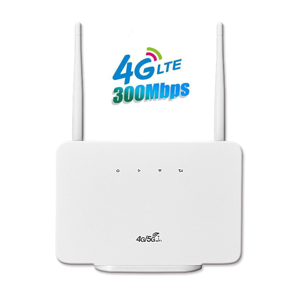 4G Wireless Router 300Mbps 4G LTE CPE Router Modem RJ45 LAN WAN External Antenna Wireless Hotspot with Sim Card Slot EU US Plug