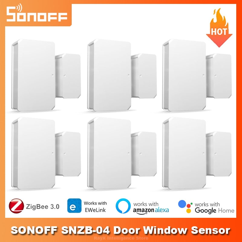 SONOFF SNZB-04 Zigbee Door Window Sensor Door Open/Closed Detector for EWeLink App ZBBridge Required Work with Alexa Google Home