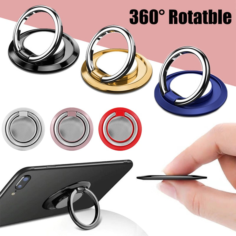 Magnetic Phone Finger Ring Holder Universal Luxury Rotatable Mobile Phone Stand Grip Back Sticker Bracket for iphone Sumsung