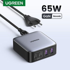 UGREEN 100W 65W GaN Charger Desktop Laptop Fast Charger 4 in 1 Adapter For iPhone 14 13 12 Pro Max Phone Charger Xiaomi Samsung