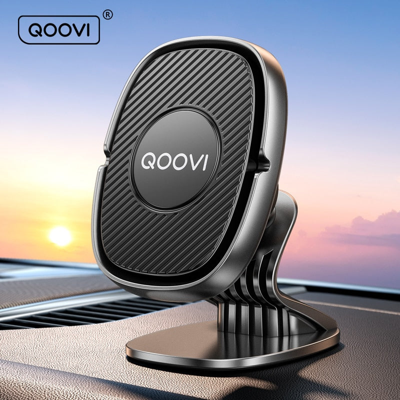QOOVI Magnetic Car Phone Holder Stand 360 Degree Mobile Cell Air Vent Magnet Mount GPS Support For iPhone Xiaomi Samsung Huawei