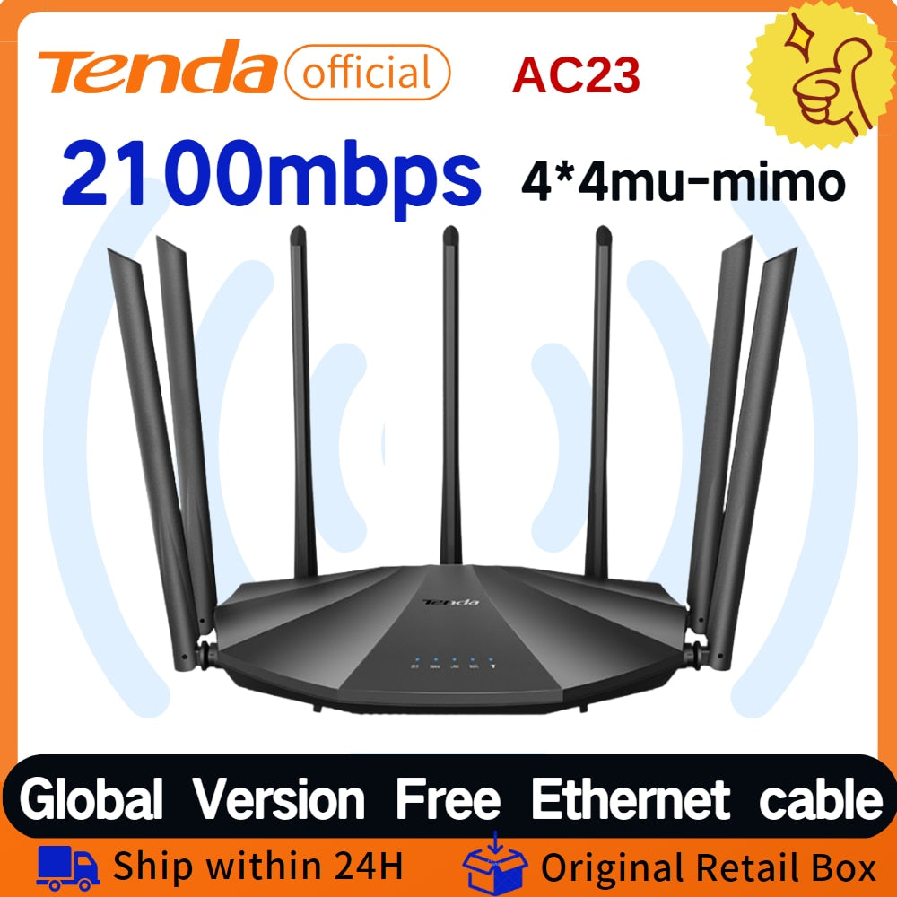 Tenda AC2100 Wifi Router 2100mbps Gigabit Dual Band Wifi Repeater Router Powered by 4X4 MU-MIMO 1GHz CPU PK Xiaomi wifi Router