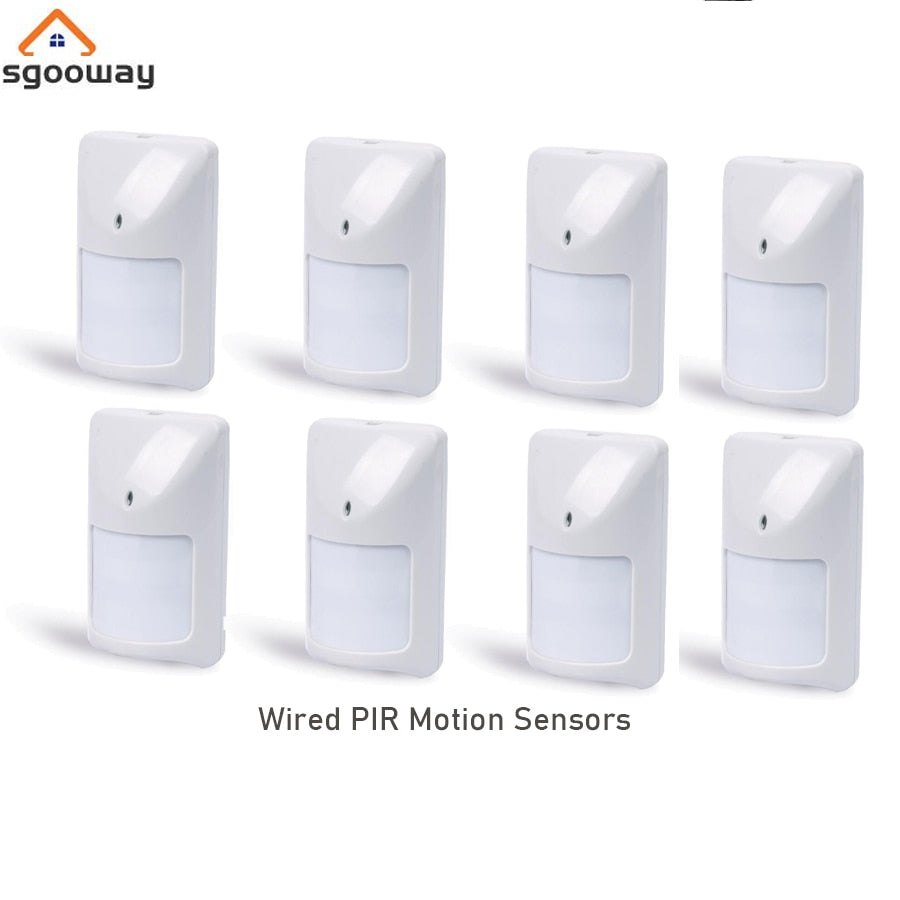 Sgooway 1-8 pieces Wired PIR sensor infared detector wired motion sensor alarm system