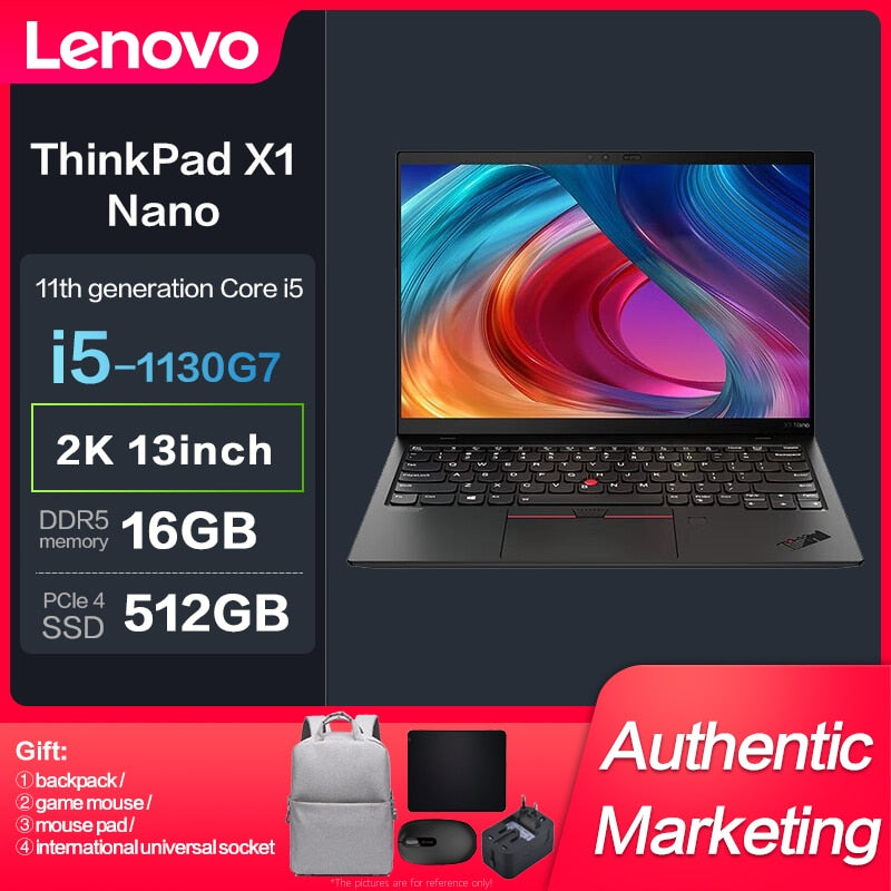 New Lenovo ThinkPad X1 Nano Laptop Evo Intel I5 I7 16GB 1T/2TBSSD 2K 13-inch 2K LED Notebook Computer Windows Global Edition