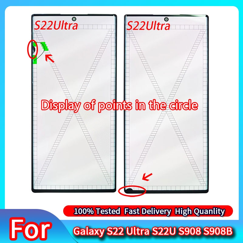 6.8" High Quality Original For Samsung Galaxy S22 Ultra S22U S908 S908B LCD Display Touch Screen Assembly with Small Black Dot