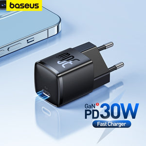 Baseus 30W GaN Charger PD Fast Charger Type C Charger PD3.1 QC3.0 PPS Phone Charger For iPhone 14 13 12 11 Pro Max Tablets