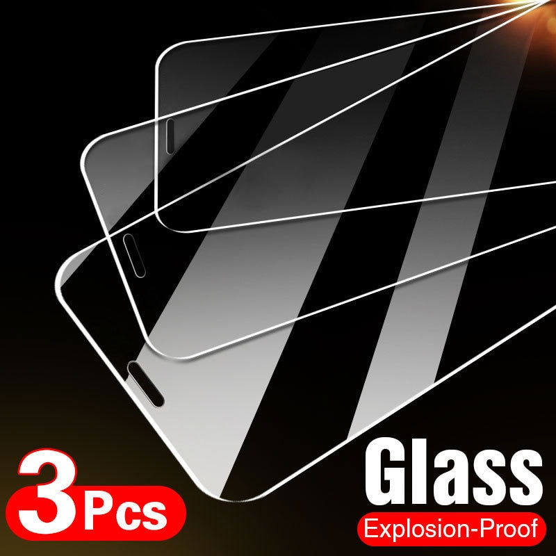 3PCS Tempered Glass For Samsung Galaxy A52S A73 A53 A23 A14 5G A13 A71 Screen Protector For Samsung A12 A32 A51 A10 A50 A21S A30