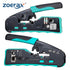 ZoeRax Pass Through RJ45 Crimp Tool Cat5e Cat6 Cat6a Cat7 Crimping Tool for RJ11/RJ12 Standard, RJ45 Pass Through Connectors