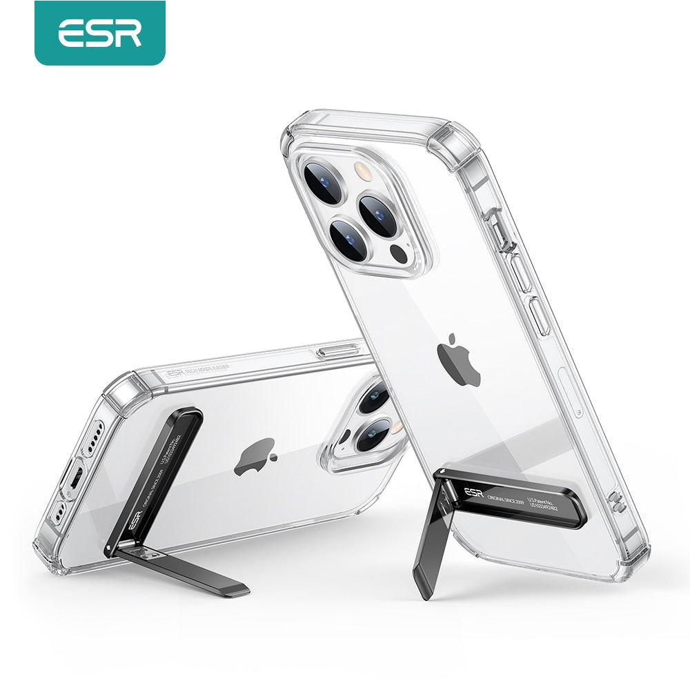 ESR for iPhone 14 Pro Max Phone Stand for iPhone 13 12 11 XR XS Phone Kickstand for Samsung Xiaomi Pixel  Metal Smartphone Stand
