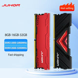 JUHOR Memoria Ram DDR3 8G 4G 1866 1333 1600MHz DDR4 8G 16G 32G 2666 32000MHz Udimm  Dimm  Desktop Memory
